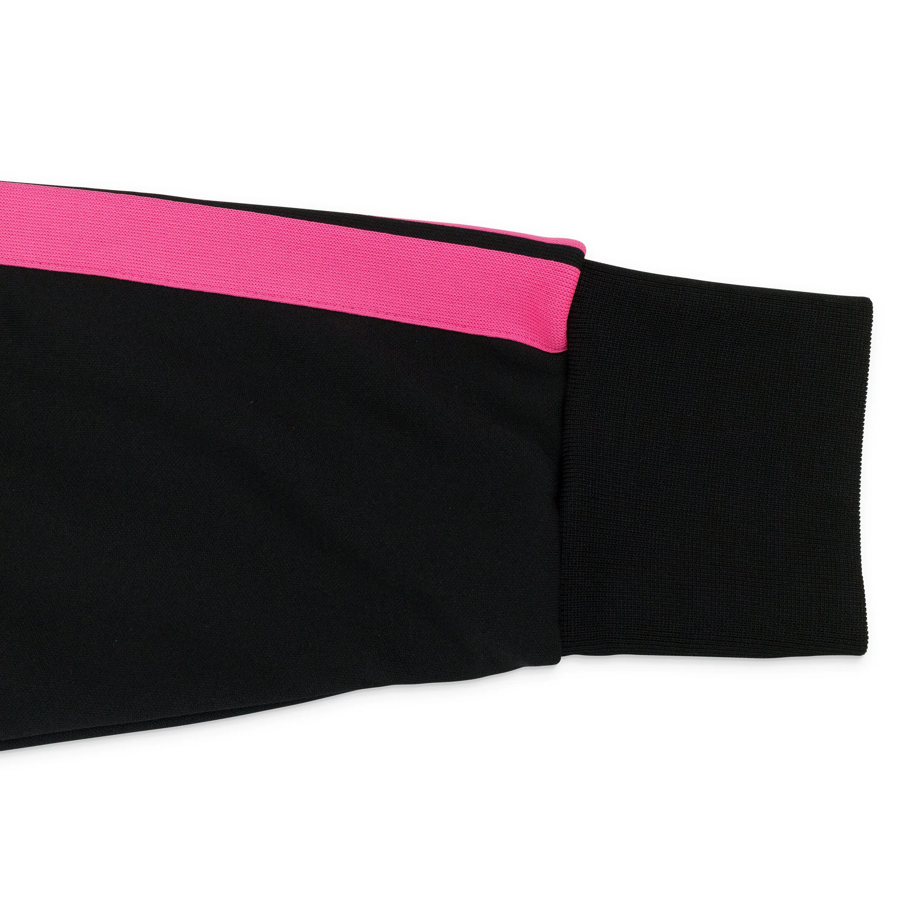 BLACK WITH PINK STRIPE ON SIDES TRACK JACKET