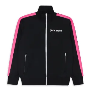 BLACK WITH PINK STRIPE ON SIDES TRACK JACKET
