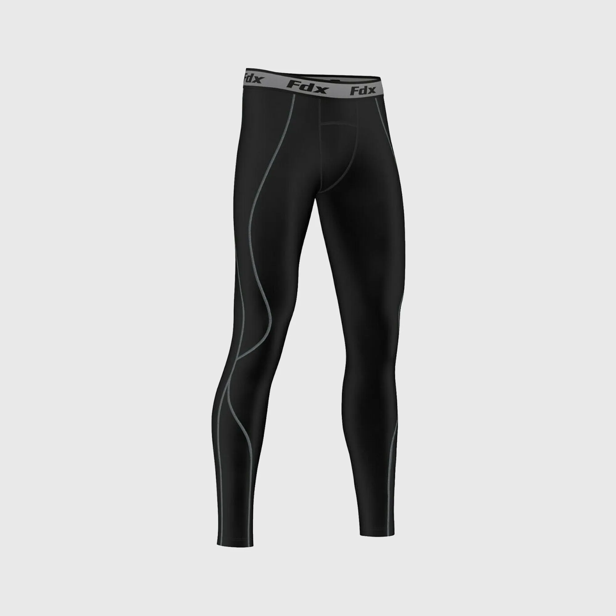 Fdx Blitz Grey Men's Compression Base Layer Tights