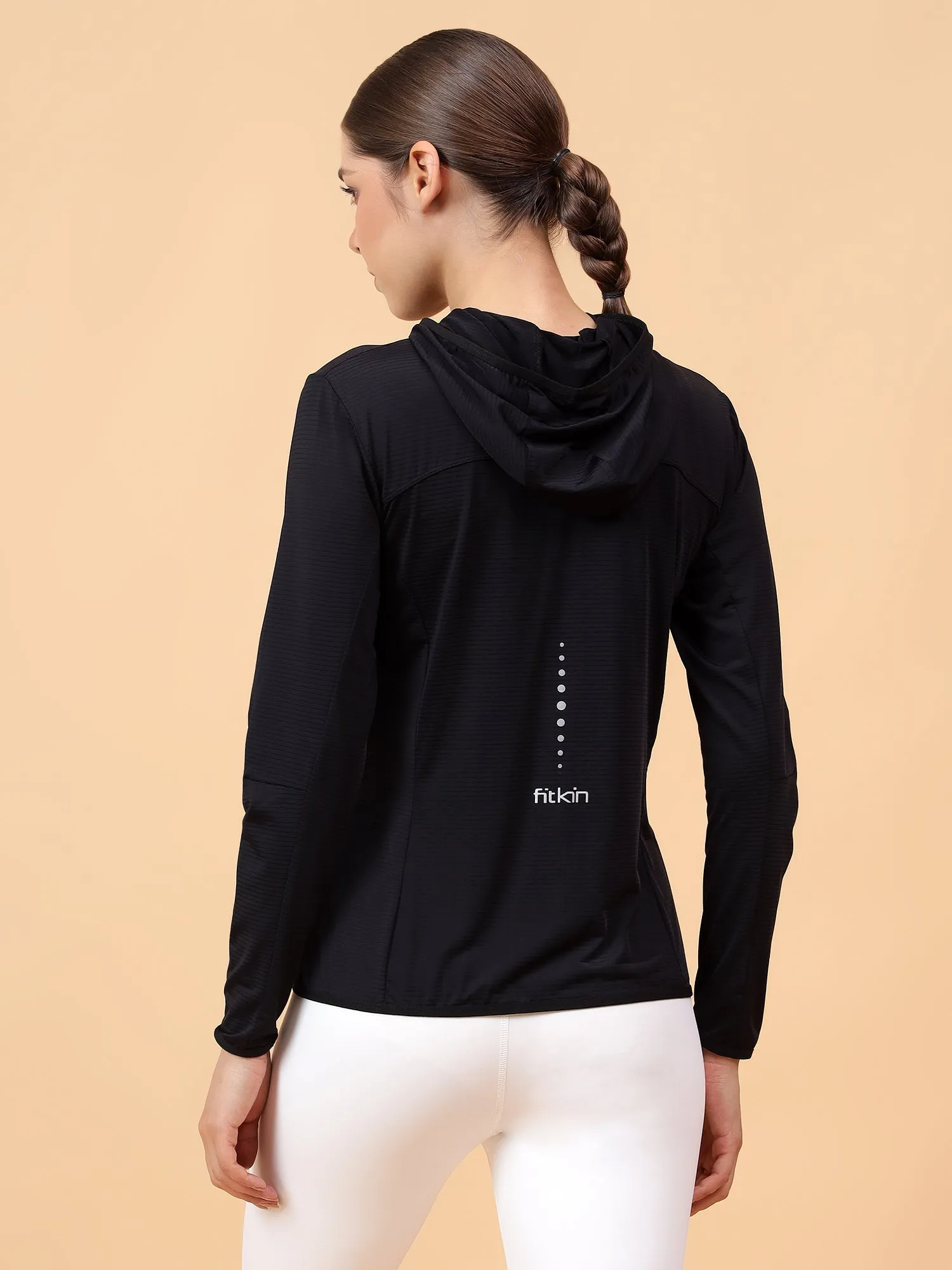 Fitkin Women Black Shape You Performance Jacket