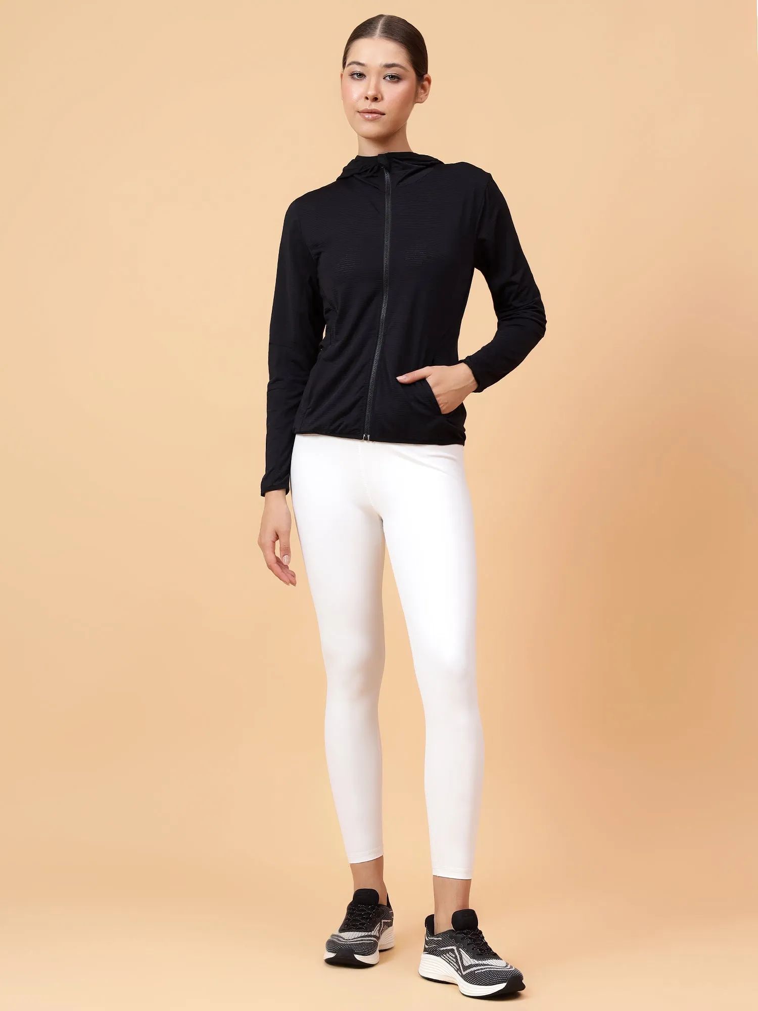 Fitkin Women Black Shape You Performance Jacket