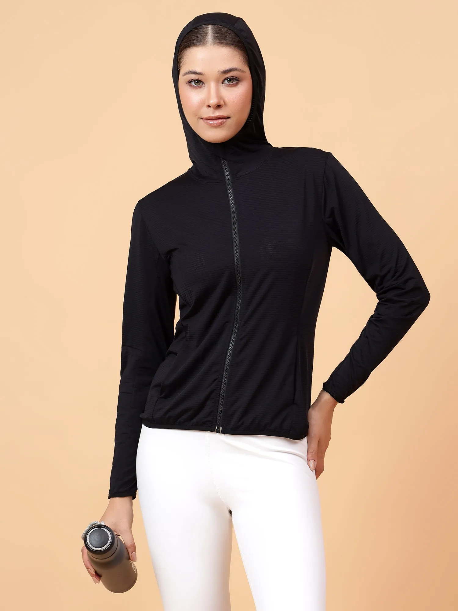 Fitkin Women Black Shape You Performance Jacket