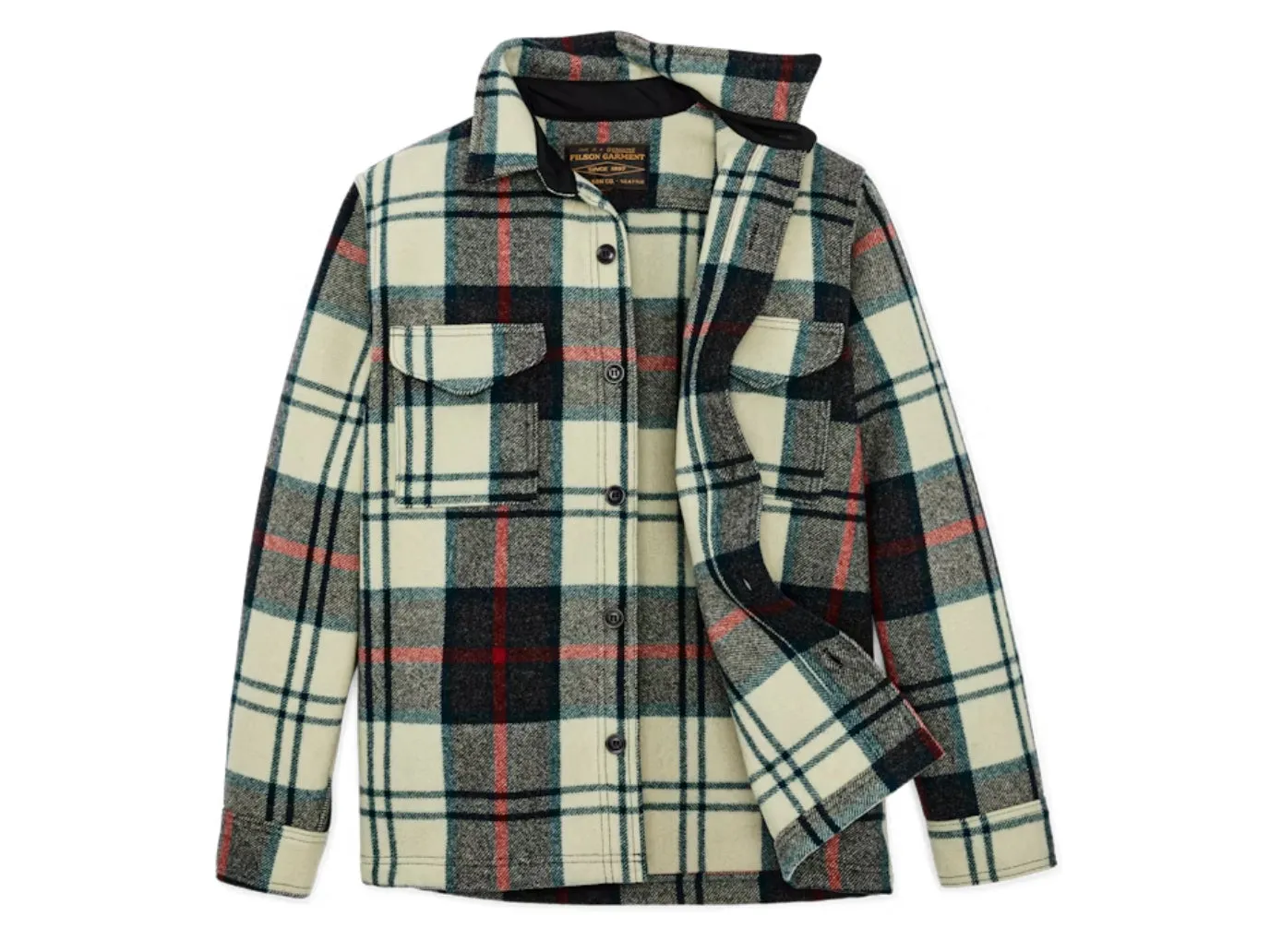Mackinaw Wool Jac Shirt Cream Plaid