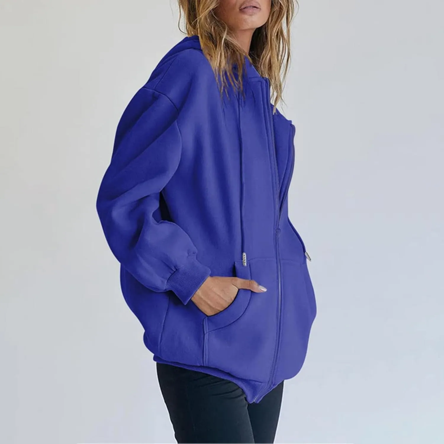 SHAOBGE Fall Oversized Hoodies Sweats for Women 2024 Casual Sports Long Sleeve Sweatshirts Pullover Fleece Y2k Hooded Sweater