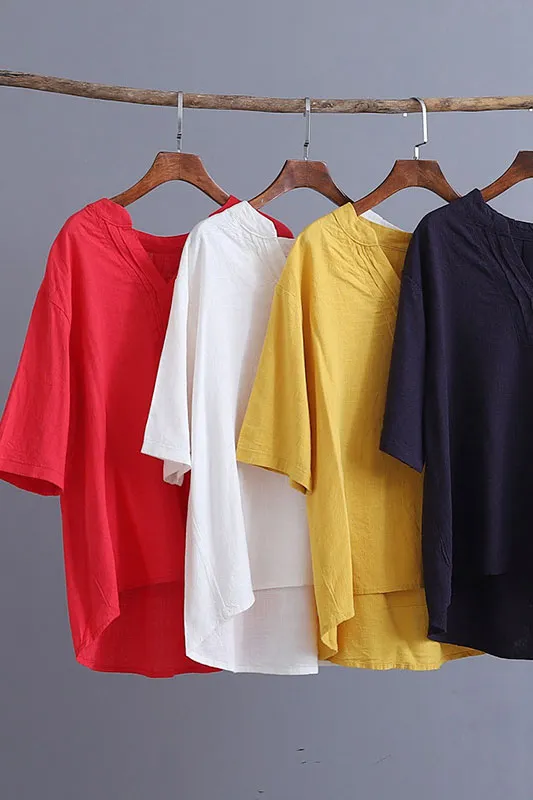 Simple retro top for women J009-20